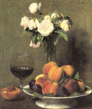 Henri Fantin-Latour Still Life with Roses and Wine  6 Spain oil painting art